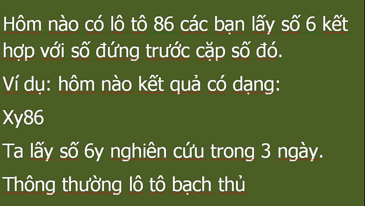 Soi cầu xổ số miền Bắc - Cầu bạch thủ lô tô 08 (3 ngày)