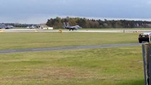 F22 raptor and F15 takeoff at RAF Lakenheath