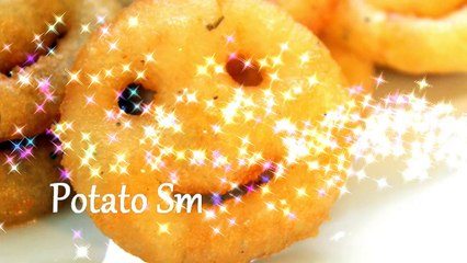 Potato Smiley Recipe in हिन्दी | How to make Potato Smiley | Kids Gluten free Snack | Potato Smiles
