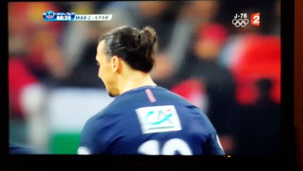 Sortie du terrain de Zlatan Ibrahimovic - Finale Coupe de France PSG-OM 4-2