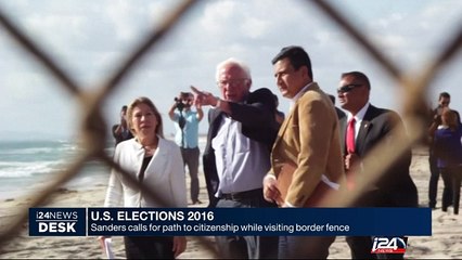 Sanders calls for path to citizenship while visiting border fence