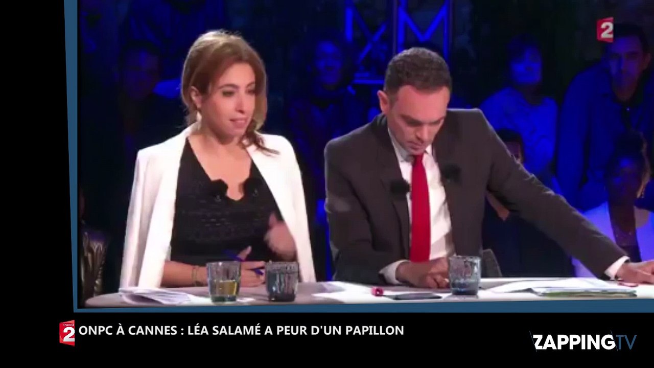 ONPC à Cannes : Léa Salamé attaquée par un papillon, elle se ridiculise face à Laurent Ruquier (Vidéo)