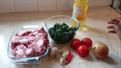 Kenyan Style Oxtail With Spinach And Ugali