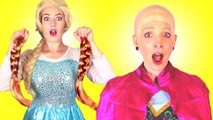 Frozen Anna Loses Her Hair! w  Elsa, Spiderman vs Maleficent & Joker, Candy, Mermaids. Webs & Tiaras