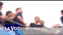 Gerard Piqué imita y se burla de Cristiano Ronaldo