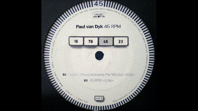 Paul Van Dyk - 45 RPM (B2)