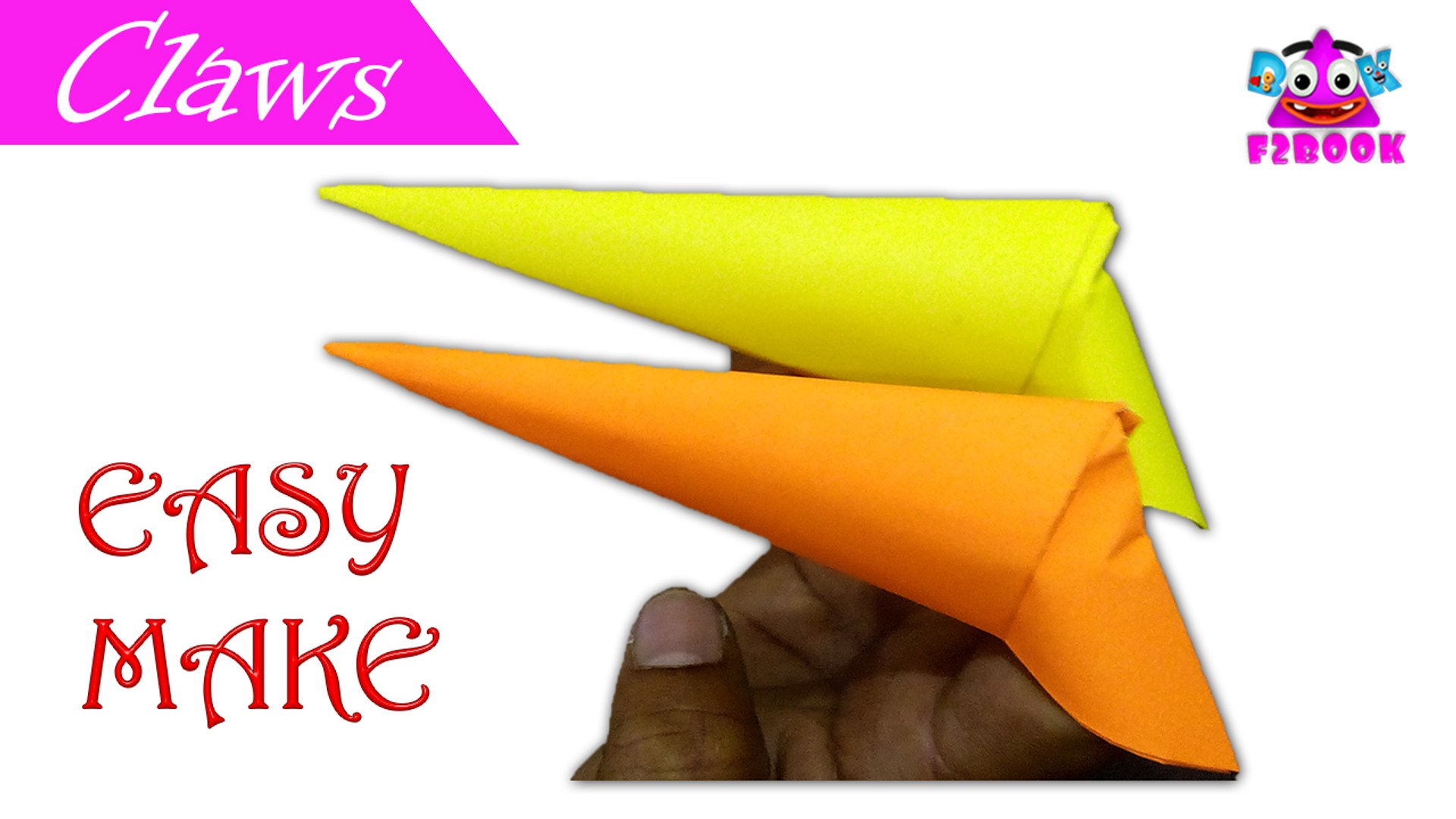 Paper Claws How To Make Easy By F2book Origmai Elearning Videos