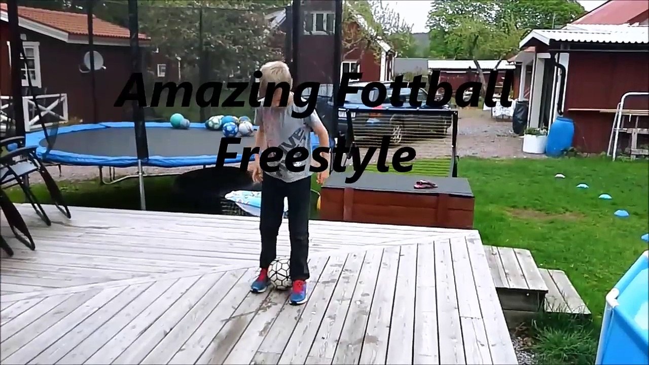 Amazing Football Freestyle skills of a 10 yera old boy part 3