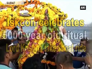 Isckon celebrates 5000 year old ritual, Lord Krishna takes boat ride