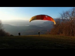 Sunset Paragliding Filmed by Drone Captures Stunning View