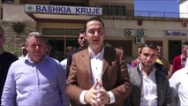Report TV - PD protestë në Krujë: Të largohet Bushi, ka fshehur të dhëna kriminale