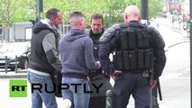 France - Riot police patrol Rennes ahead of police brutality protest
