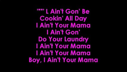 Jennifer Lopez - Ain't Your Mama Karaoke