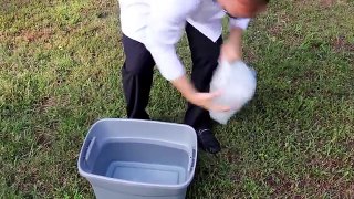 Scary Freezing ALS Ice Bucket Challenge - In Super Slow Motion HD   Slow Mo Lab