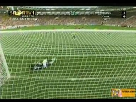 Robinho pen 36' brazil vs chile 1-0