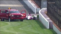 Indianapolis 500 Saturday Qualifying Mann Crashes