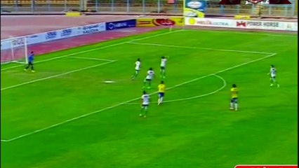 ابراهيم حسن يخلد ضحايا الطائرة المنكوبه بعد تسجيله الهدف الاول امام المصري