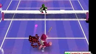 Mario Tennis: Donkey Kong Jr. vs. Waluigi.