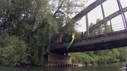 Saut du pont de Labatut Rivière sur l'Adour 18 mai 2016
