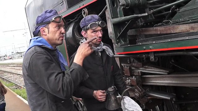 MÂCON-INFOS - La Locomotive 241.P.17 en gare de Mâcon-Ville