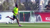 Lucas Vázquez trained with the group Real Madrid CF