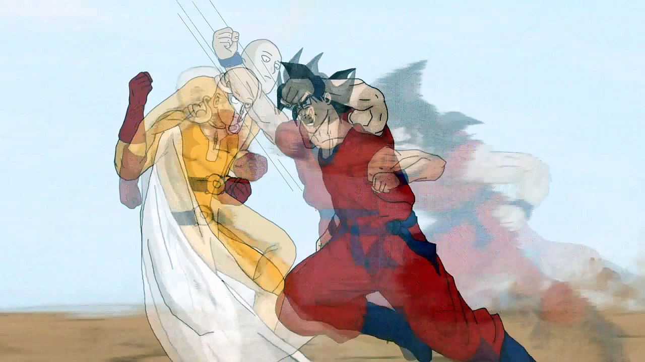 Saitama vs Sangoku Goku Animation By IO Animation