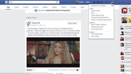 SociaL Fixer, a Facebook extension to block unwanted posts