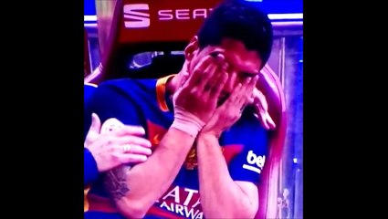 Luis Suarez Crying After Getting Injured vs Sevilla!