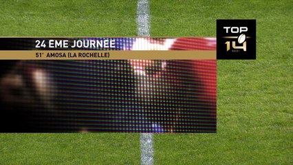 TOP 14 – Castres - La Rochelle : 67-20 Essai Afa AMOSA (LAR) – J24 – Saison 2015-2016