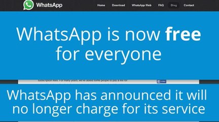 WhatsApp is going free for everyone