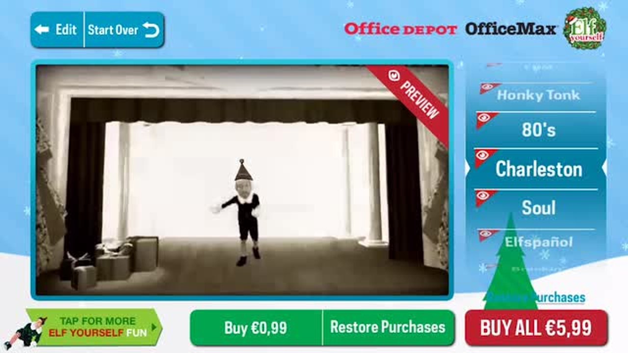 ElfYourself, an app to convert yourself into an elf