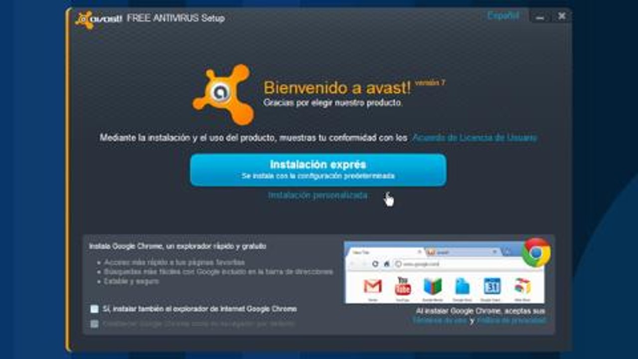 Cómo instalar y activar Avast
