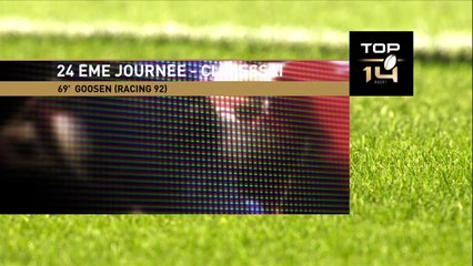 TOP 14 – Racing 92 - Pau : 43-13 Essai Johan GOOSEN (RAC) – J24 – Saison 2015-2016