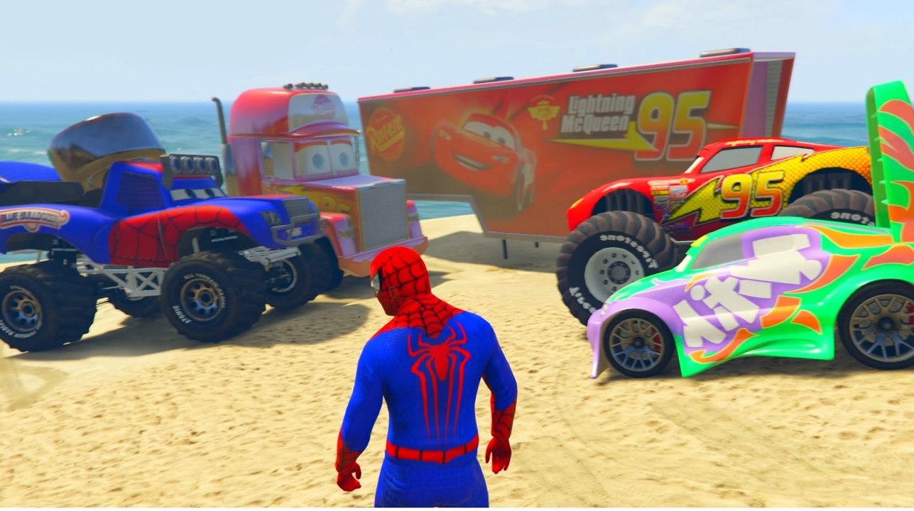 Bleu Grit Mack Truck monstre voitures Lightning McQueen Disney Boost Wingo Chansons enfantines