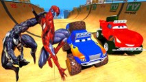 Chansons pour enfants Disney voitures Bleu Grit & Monstre Lightning McQueen Spiderman et Venom Nursery Rhymes