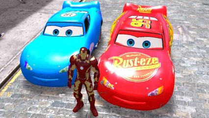 Epic Spiderman ft Iron Man Superheroes danse bleu McQueen w / enfants Comptine avec Action