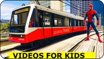 Spiderman et trains pour les enfants Fun Vidéo avec Comptines Chansons pour enfants