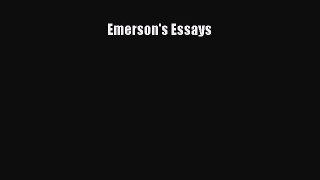 Read Emerson's Essays Ebook Free