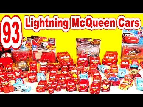 93 Lightning McQueen Race Cars in Collection from Disney Pixar Cars Cars2 and Cars Toons