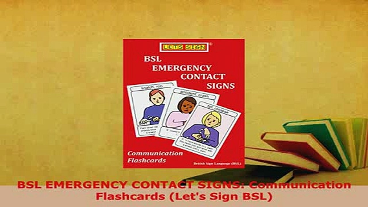 Download  BSL EMERGENCY CONTACT SIGNS Communication Flashcards Lets Sign BSL  Read Online