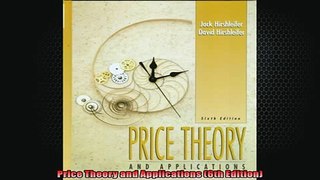 Free PDF Downlaod  Price Theory and Applications 6th Edition  BOOK ONLINE