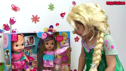 Frozen Elsa And Anna In Real Life Movie – BABY ALIVE DOLL + Giant Gummy Lips + Disney Egg Toys