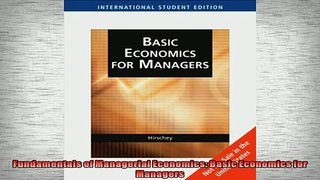 READ book  Fundamentals of Managerial Economics Basic Economics for Managers  FREE BOOOK ONLINE