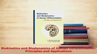 PDF  Biokinetics and Biodynamics of Human Differentiation Principles and Applications Free Books