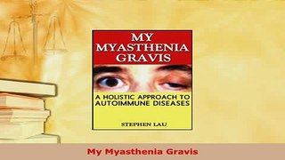 PDF  My Myasthenia Gravis  EBook