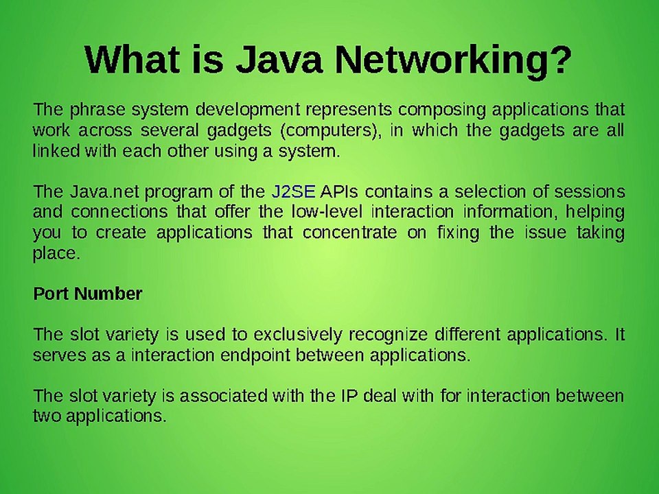 What is Java Networking?