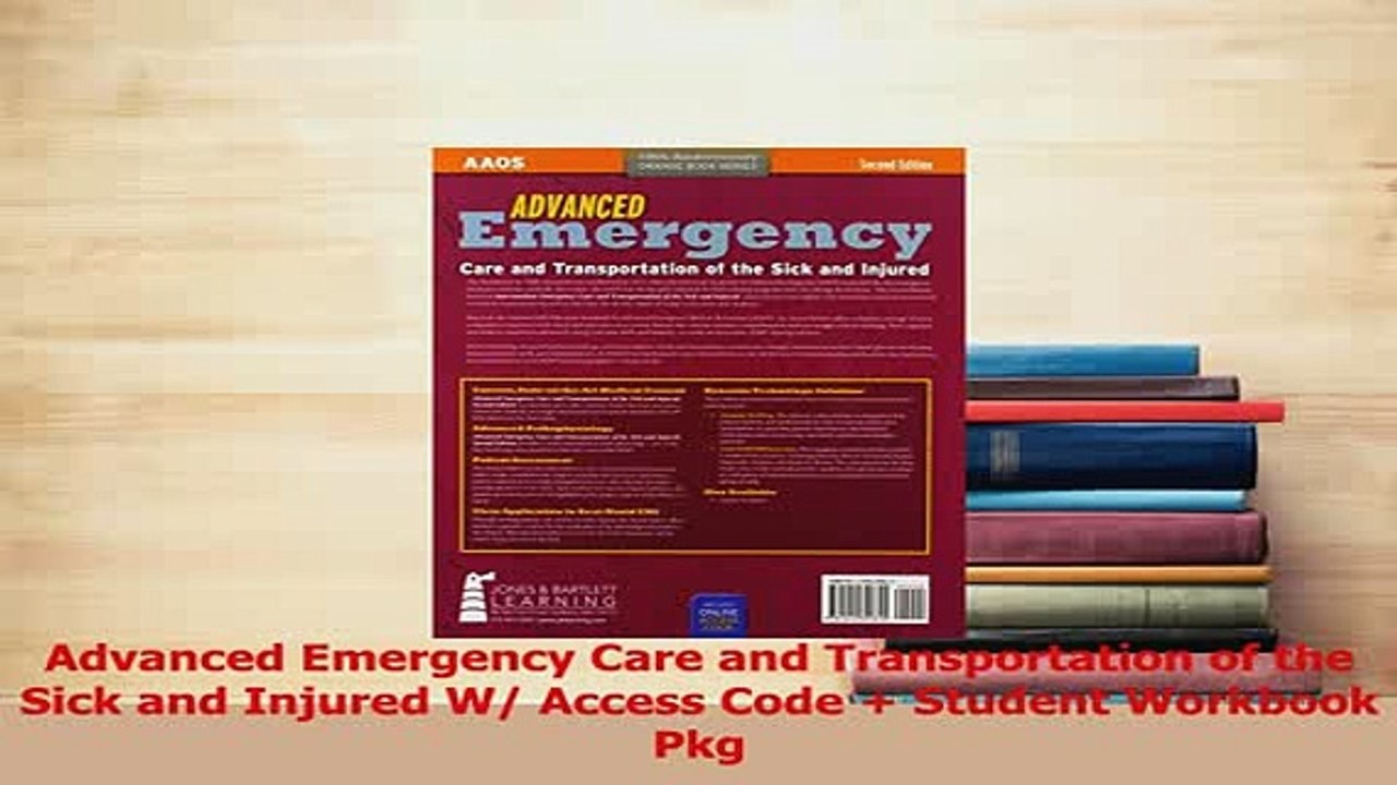 PDF  Advanced Emergency Care and Transportation of the Sick and Injured W Access Code  Free Books
