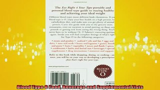 Free Full PDF Downlaod  Blood Type O Food Beverage and Supplemental Lists Full EBook