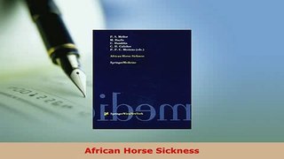 Read  African Horse Sickness PDF Online
