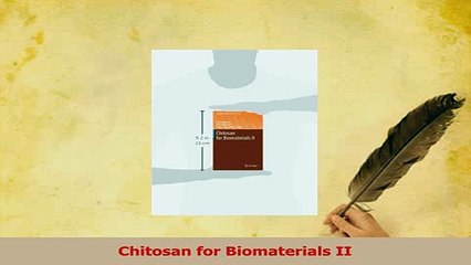 Download  Chitosan for Biomaterials II Free Books